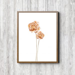 Printable Rustic Watercolor Roses