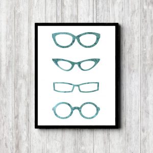 Teal Fashion Eyewear Printable
