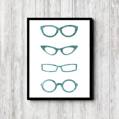 Teal Fashion Eyewear Printable
