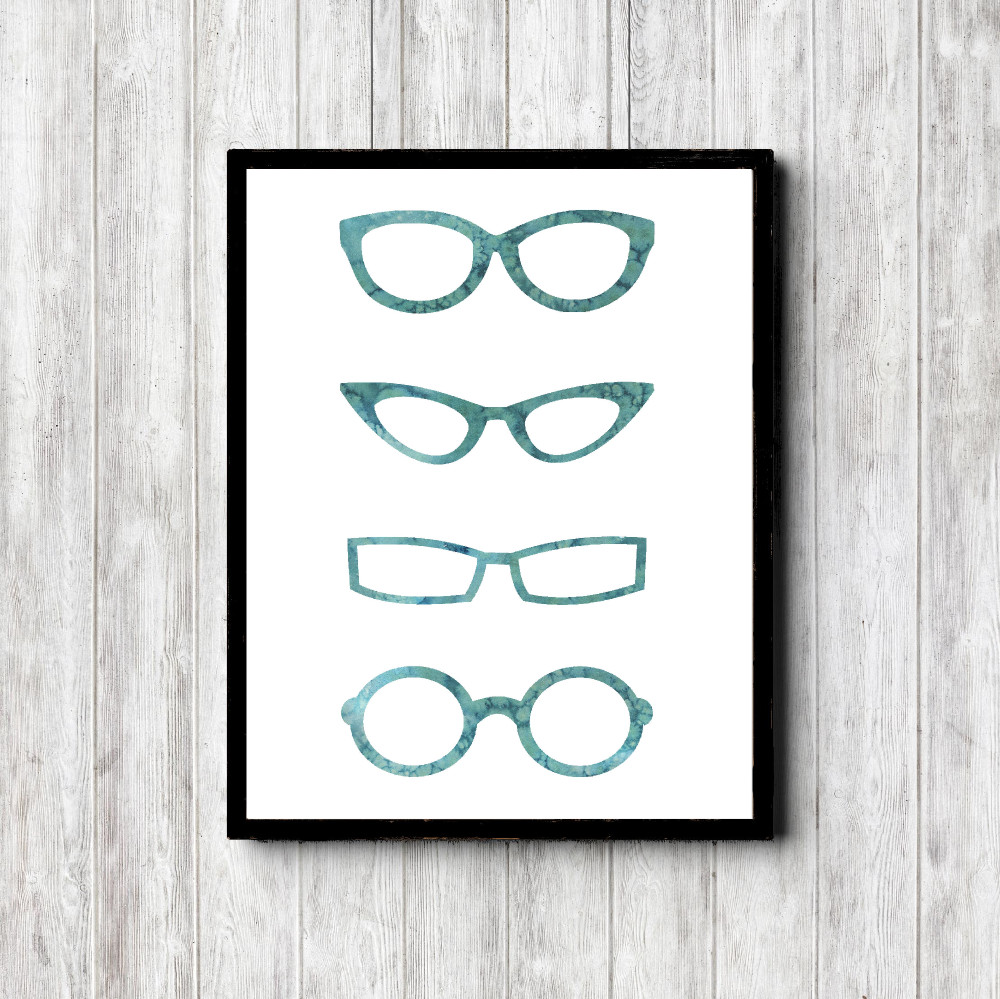 Teal Fashion Eyewear Printable