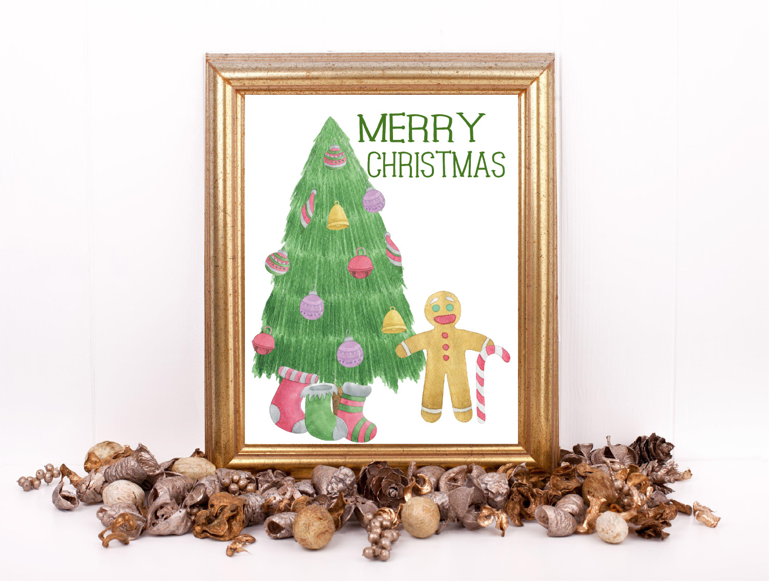 Merry Christmas Tree Decor Printable