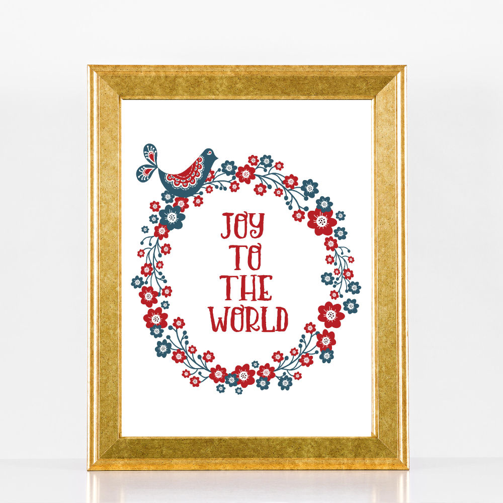 Joy To The World – Wreath Printable