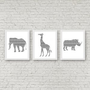 Zentangle African Safari Animals Set