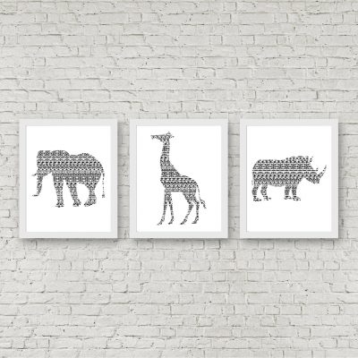 Zentangle African Safari Animals Set