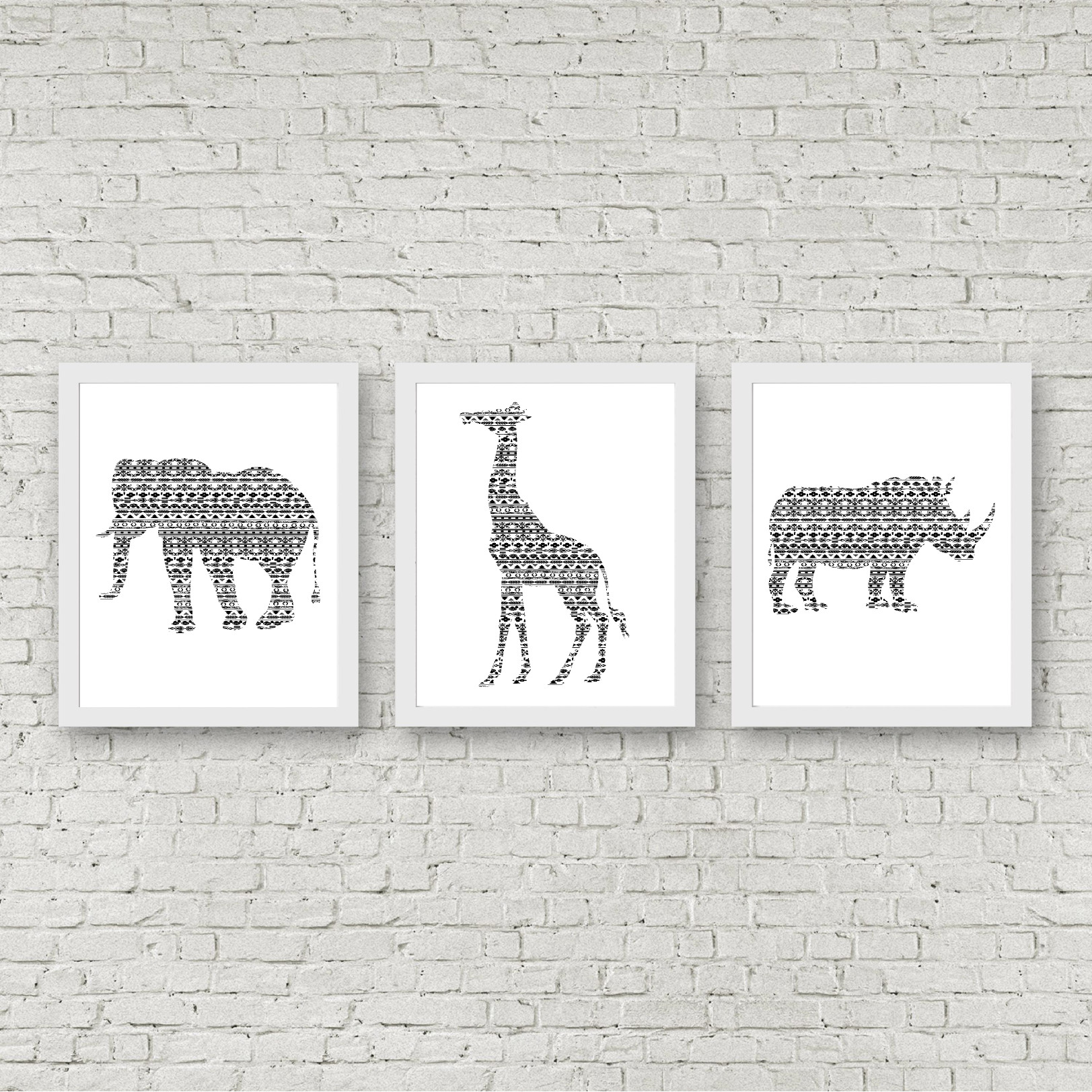Zentangle African Safari Animals Printable Set