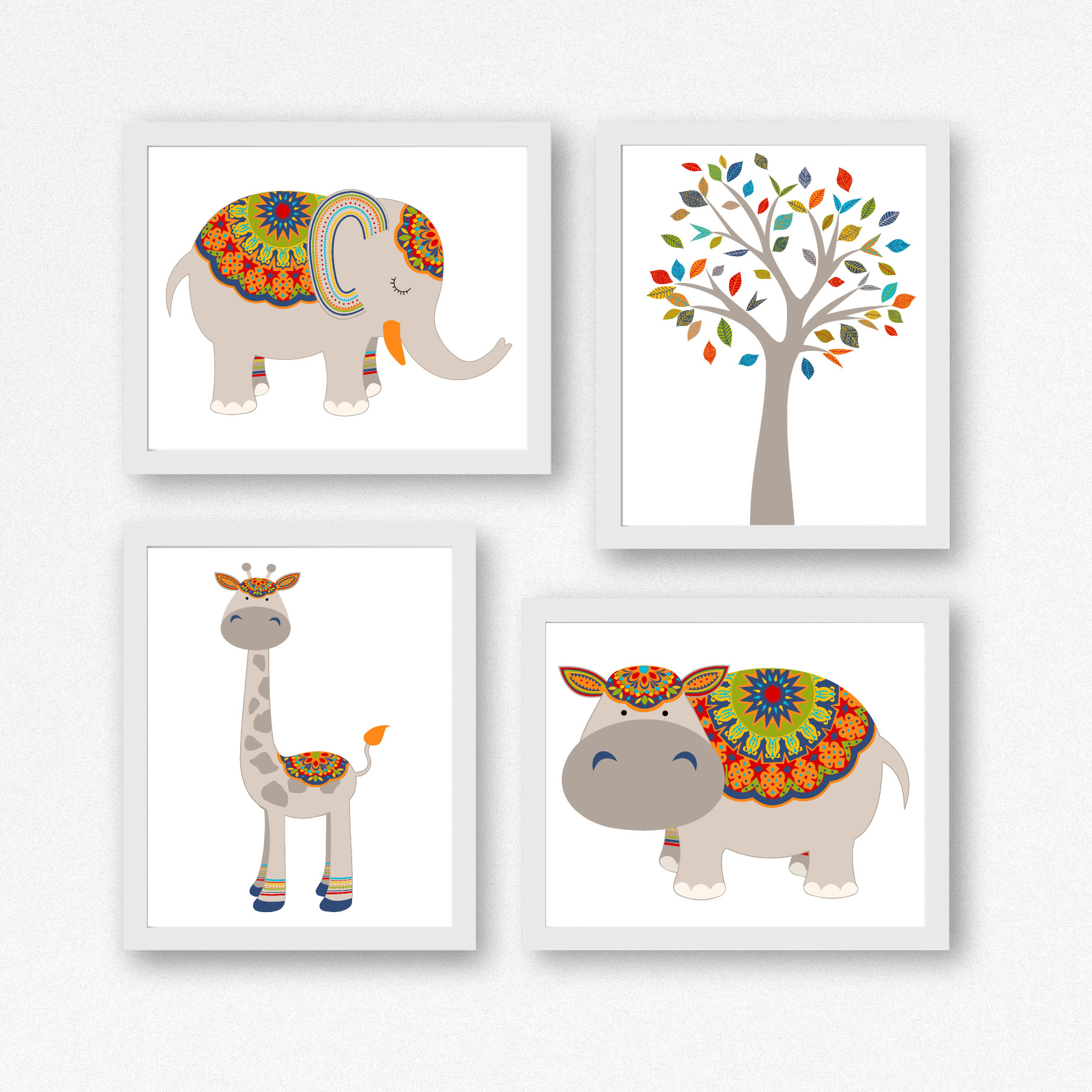 Gender Neutral Boho Animals Printable