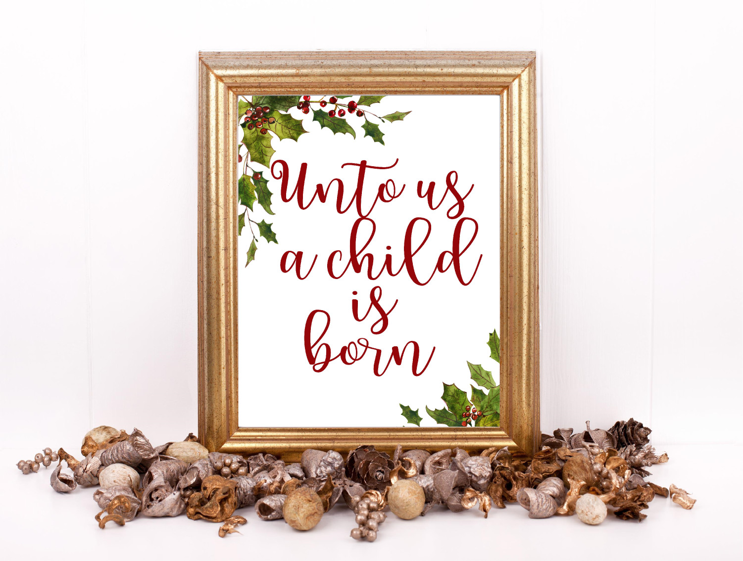 A Child Is Born – Mistletoe Printable