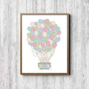 Bear With Whimsical Balloons