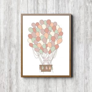 Mouse With Blush Pink Balloons