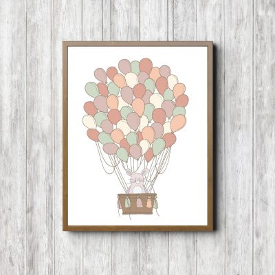 Mouse With Blush Pink Balloons