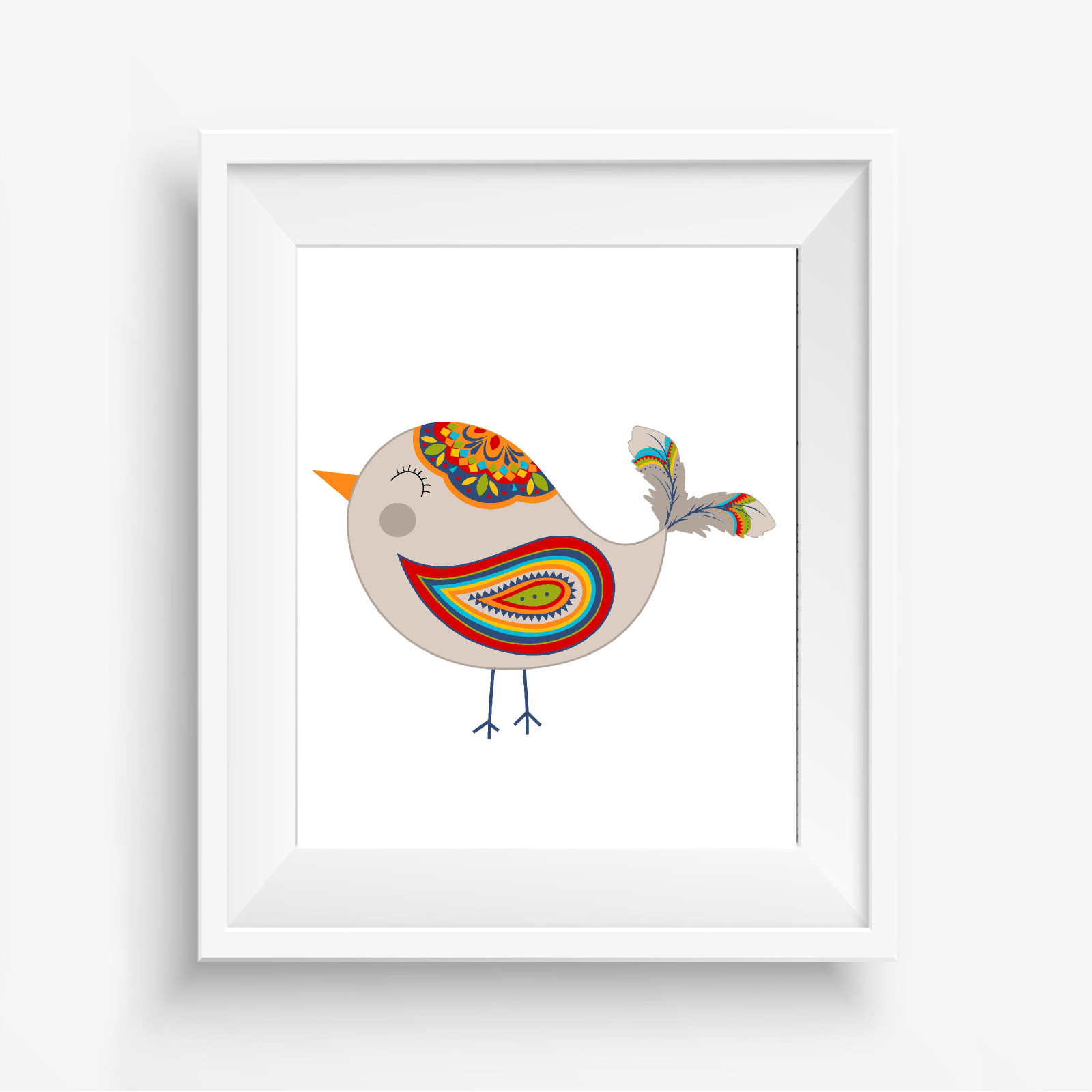 Gender Neutral Boho Bird Printable