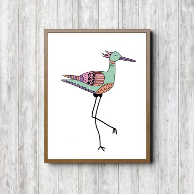 Quirky Hand Drawn Bird