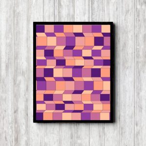 Purple Geometric Abstract Blocks