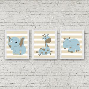 Blue Safari Animal Set