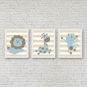 Blue African Wildlife Set