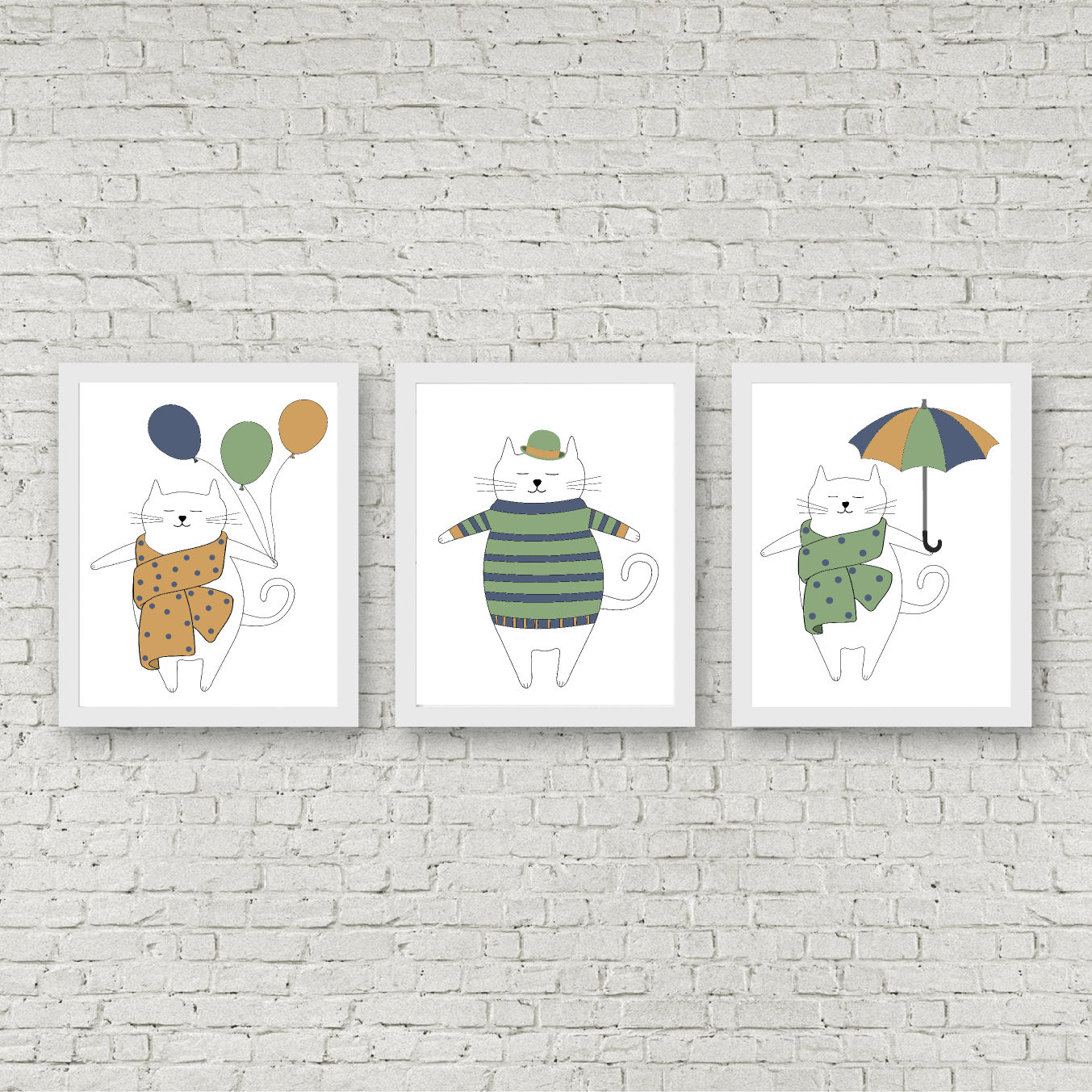 Gender Neutral Cats Set Printables
