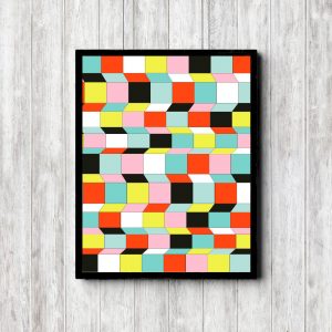 Retro Geometric Abstract Blocks