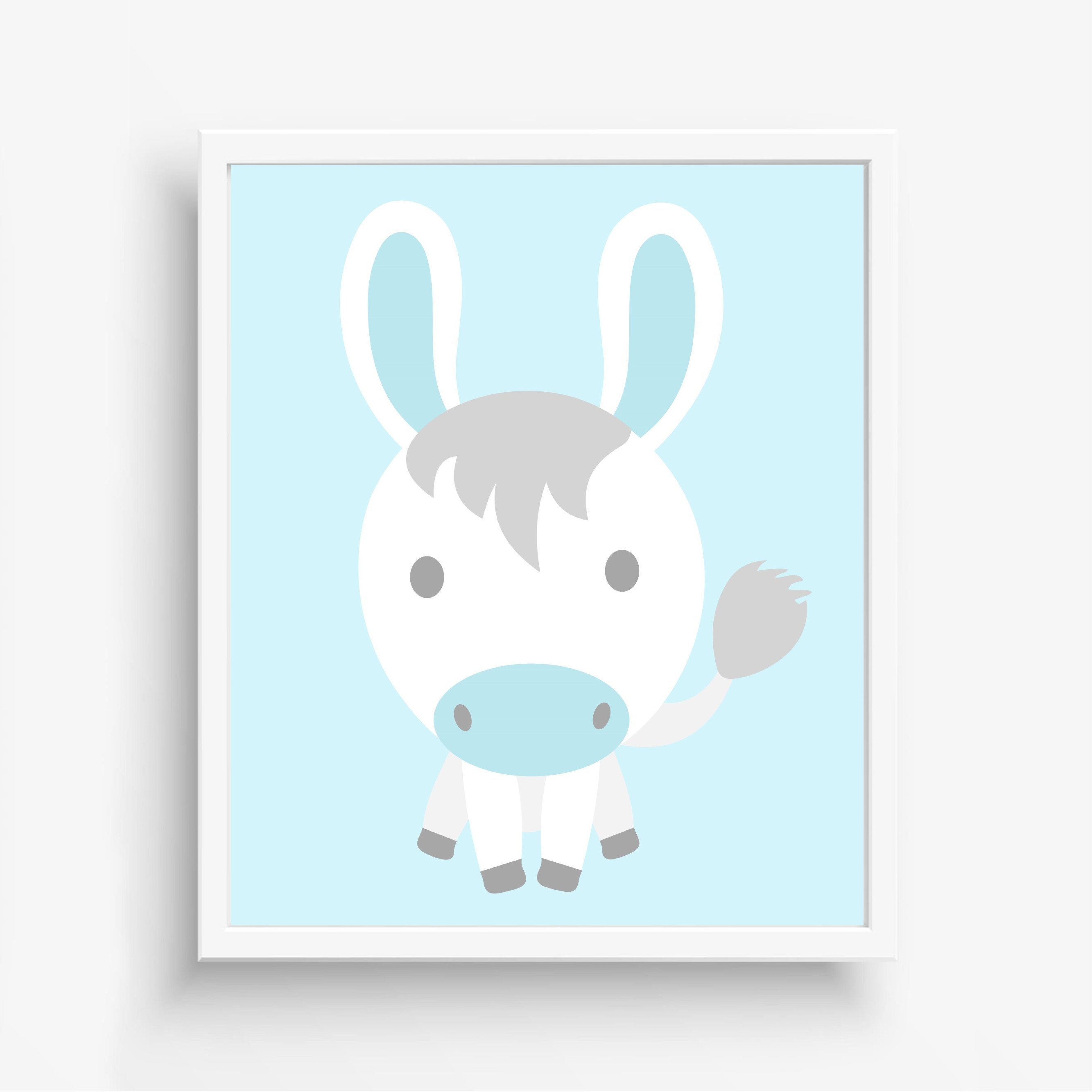 Boys Nursery Farm Donkey Printable