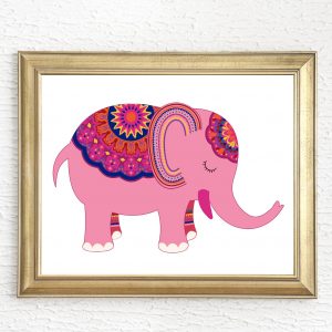 Boho Elephant For Girl's Room