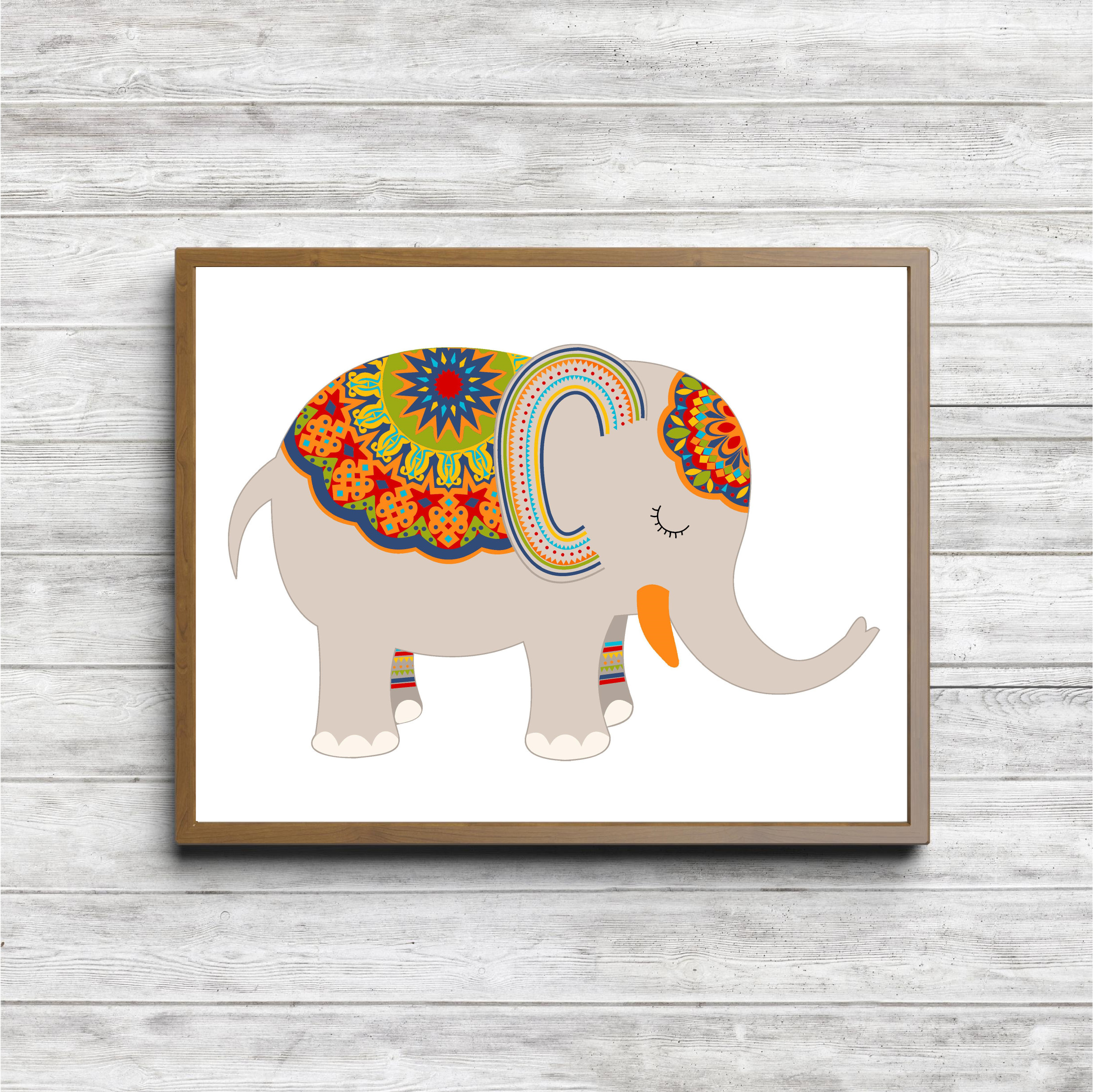 Gender Neutral Boho Elephant Printable