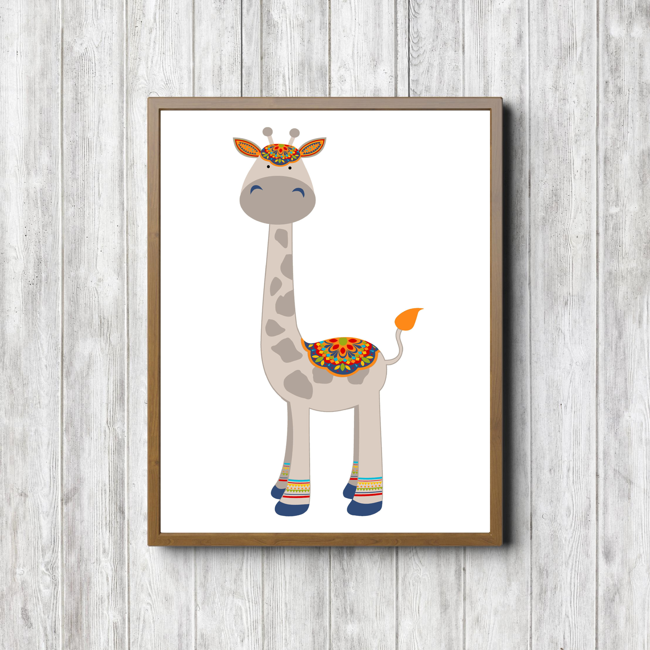 Gender Neutral Boho Giraffe Printable