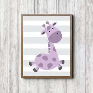 Safari Nursery - Purple Giraffe