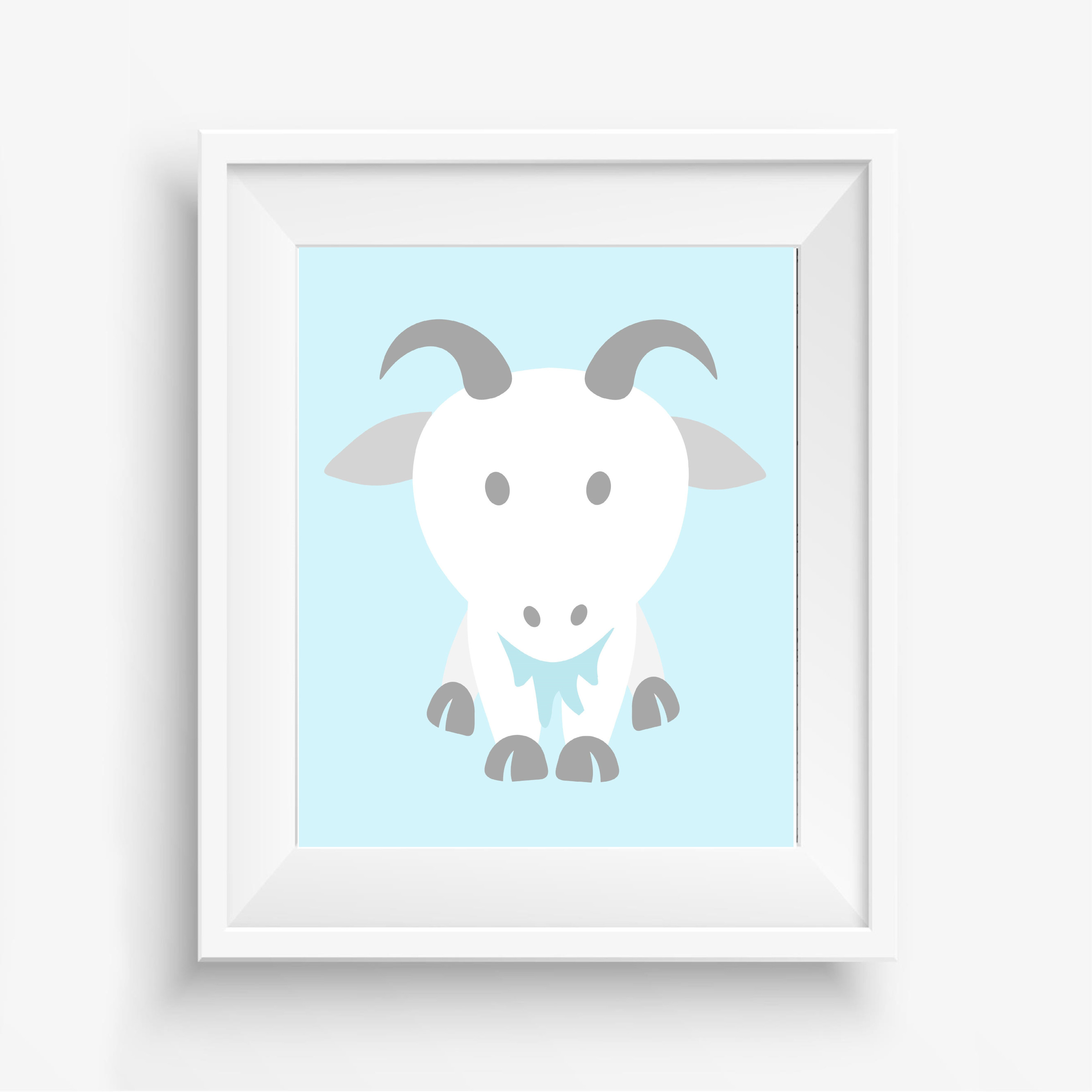 Boys Nursery Farm Goat Printable