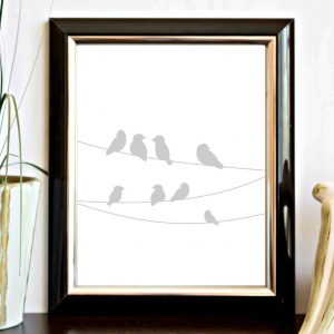 Gray Birds On A Wire