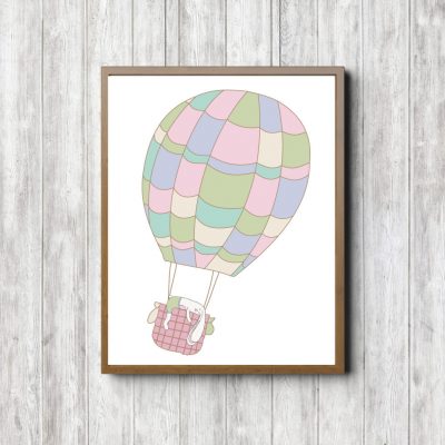 Lazy Bunny In Hot Air Balloon