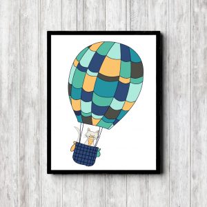 Cat In Hot Air Balloon