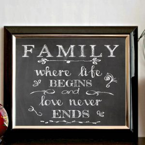 Landscape Printable Family Poster