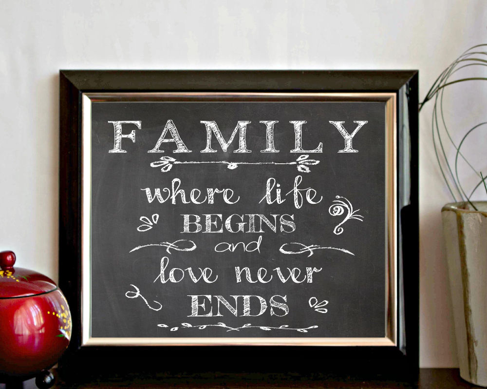 Landscape Printable Family Poster