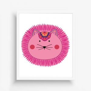 Boho Lion Head For Girl's Room