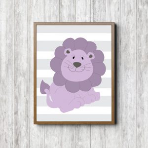 Cute Purple Baby Lion