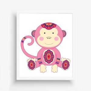 Boho Monkey For Girl's Room