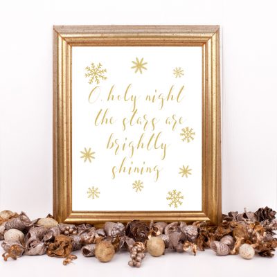 Holy Night Gold Snowflakes