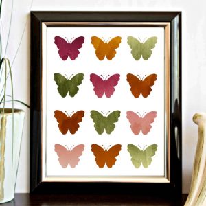 Ombre Watercolor Butterfly Collage