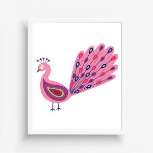 Boho Peacock For Girl's Room