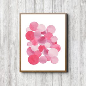 Pink Textured Abstract Circles