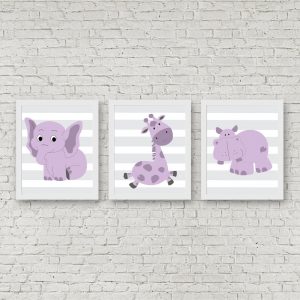 Purple African Wildlife Set