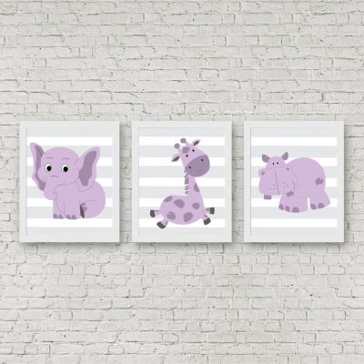 Purple African Wildlife Set