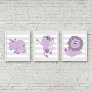 Purple Safari Animal Set