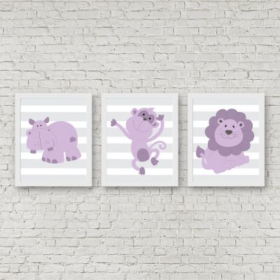 Purple Safari Animal Set