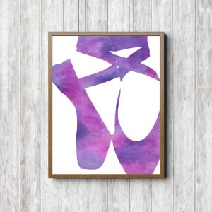 Printable Purple Ballet Slippers
