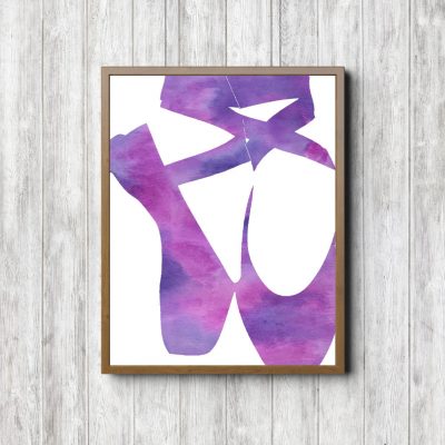 Printable Purple Ballet Slippers
