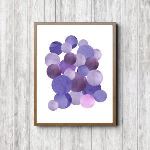 Purple Textured Abstract Circles