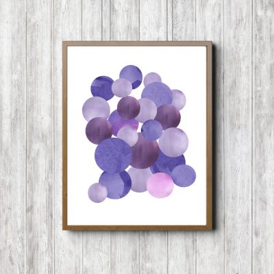 Purple Textured Abstract Circles