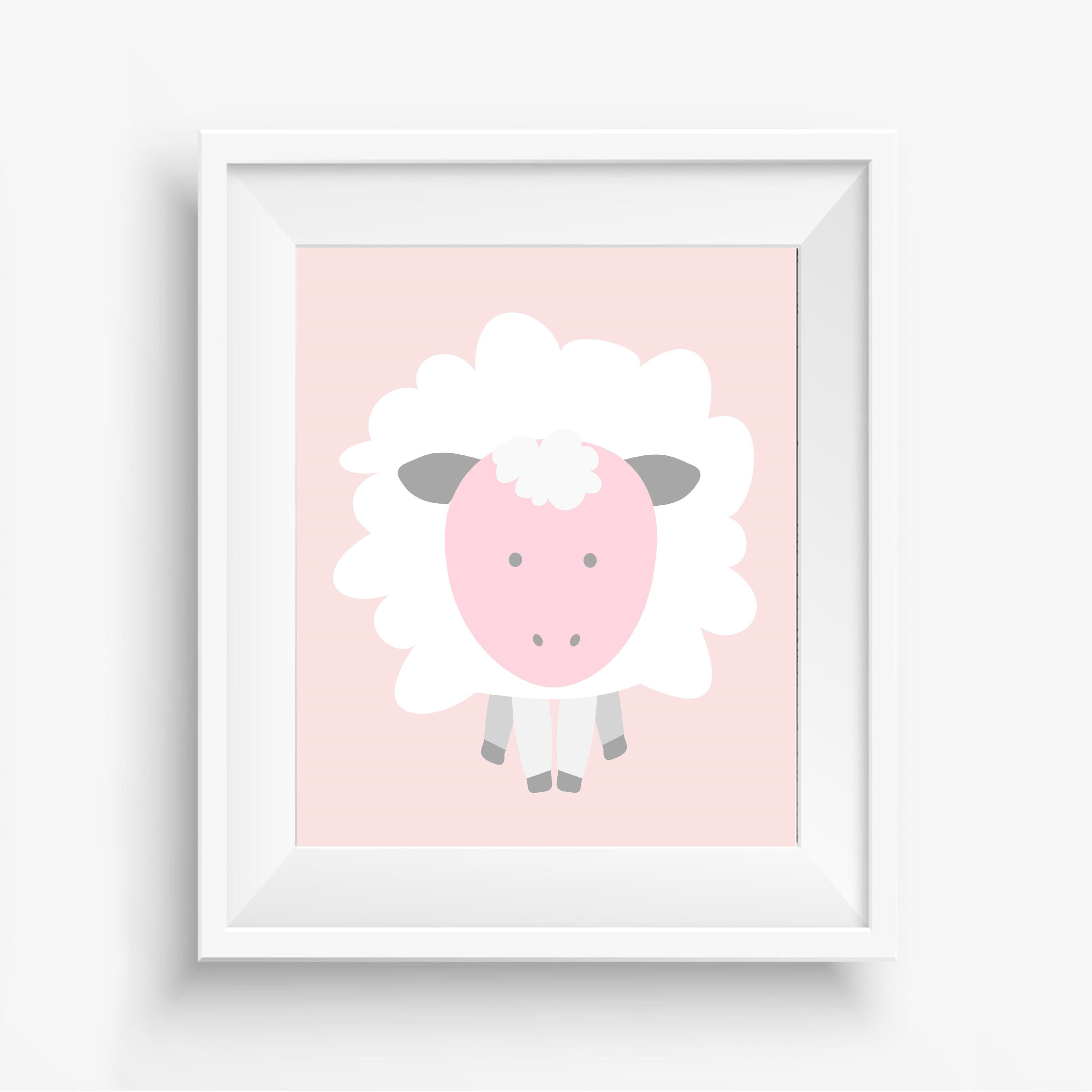 Girls Nursery Farm Sheep Printable
