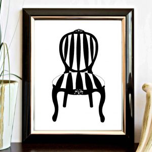 Black & White Vintage Chair