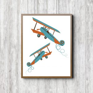 Blue & Orange Tiger Moth Poster Printable